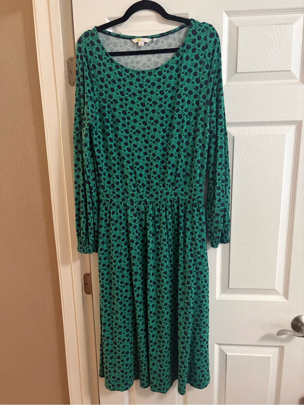 Boden long sleeve knee length faux wrap dress office career 10